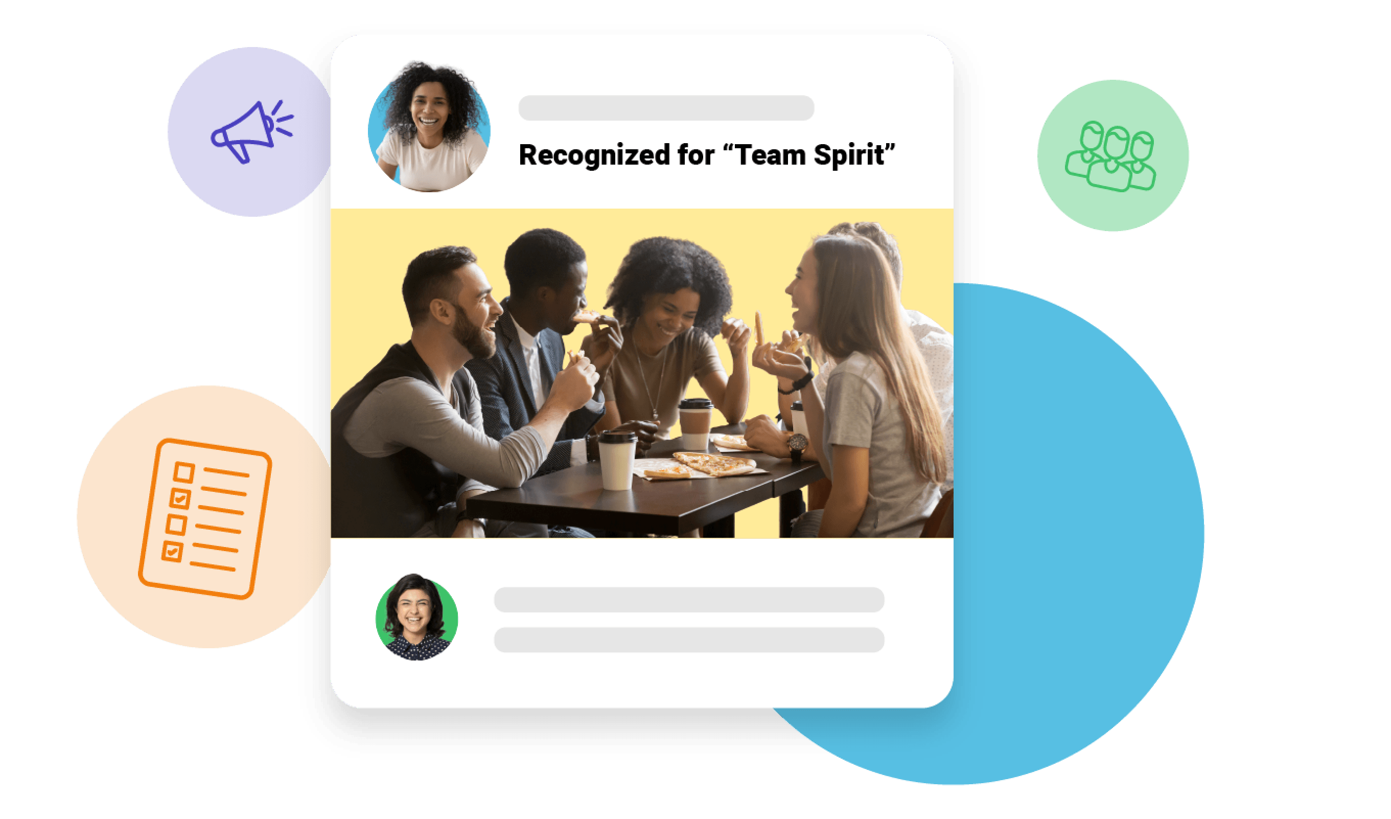 Image of employee recognition in Motivosity, an employee engagement platform that will help you encourage team members to be grateful.