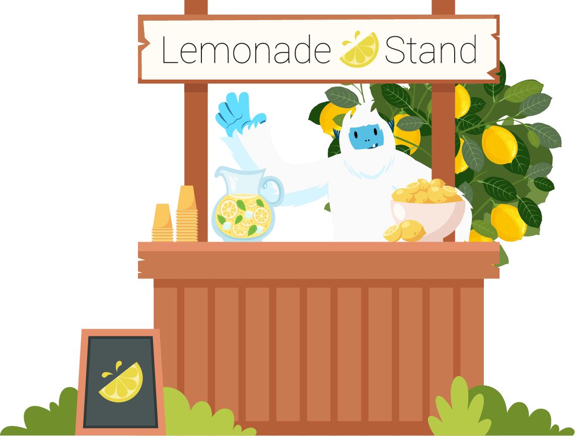selling lemonade cartoon